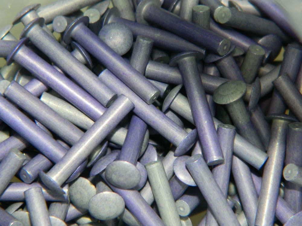 50 x Rivets Mushroom Head Violet Dia 1/8