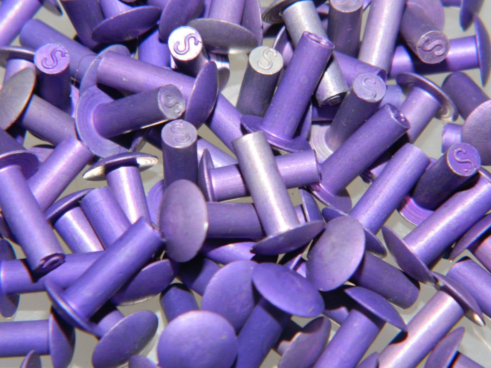 50 x Rivets Mushroom Head Violet Dia 1/8
