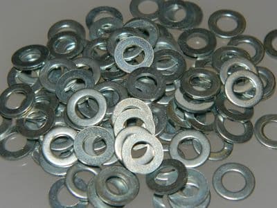 500 x M5 Flat Washer Mild Steel Form A Flat Washer Bright Zinc Plated [C1]