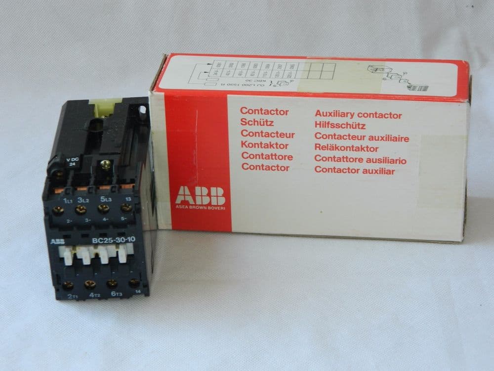 ABB Control BC25C-Y Auxiliary Relay Contactor 24V DC 3 Pole 33 A 115V ...