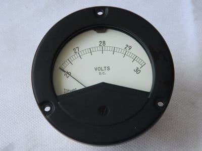 Aircraft 26-30 DC Volt Meter Part No 431-26-30VDC With Fixings [1R1D]