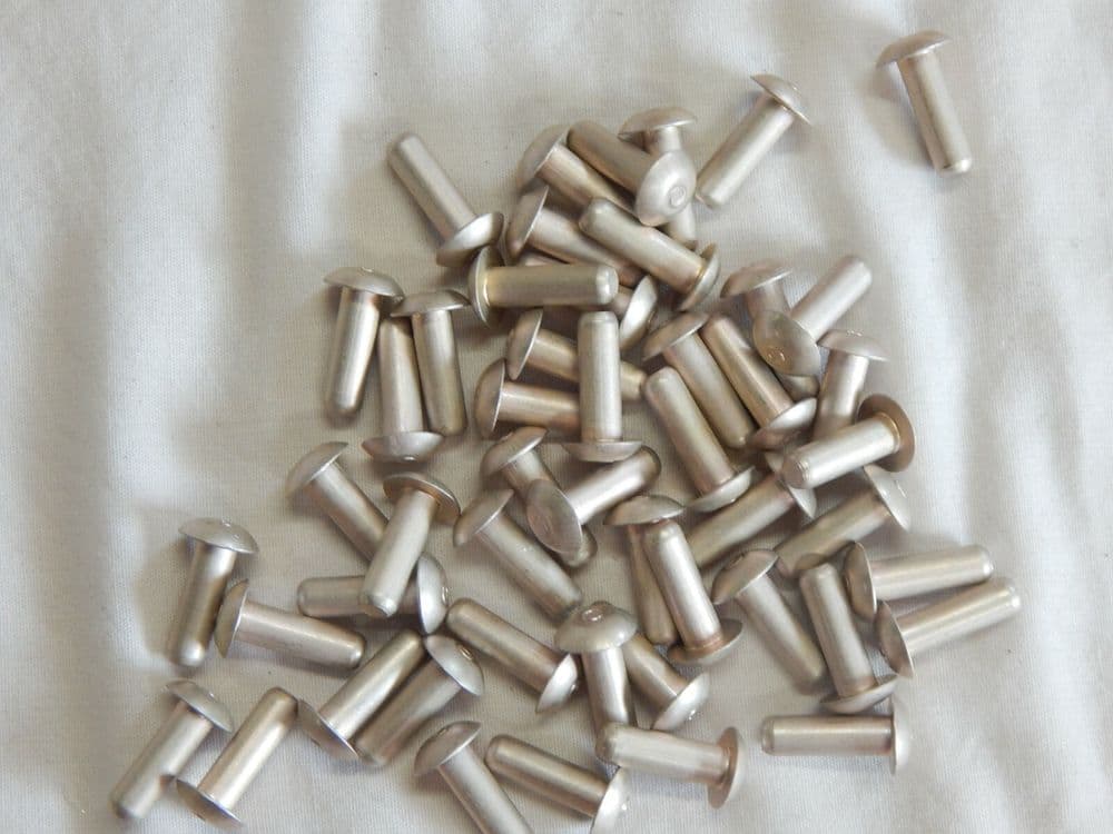 Aircraft 5mm Solid Rivets x 50 Aluminium 15mm Length DIN65260-50150K GR3B-8