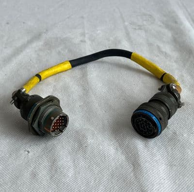 Aircraft Audio Selector Cable, 19 Pin Male and Female Mating Connectors [1R8B1]