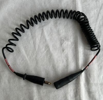 Aircraft Flying Helmet Headset Downlead, NATO, Extension Cable [1R8C]