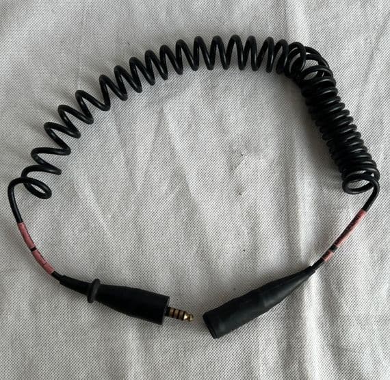 Aircraft Flying Helmet Headset Downlead, NATO, Extension Cable [1R8C]