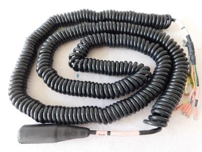 Aircraft Headset Nato Female Jack Plug With Coiled Lead, 160cm Length  [D6B]