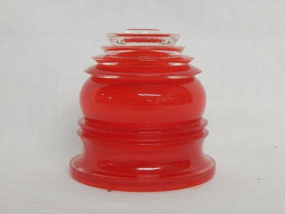 Aircraft Red Dome / Globe, Lens / Light Cover, Glass, 6.5cm Diameter [GR2D]