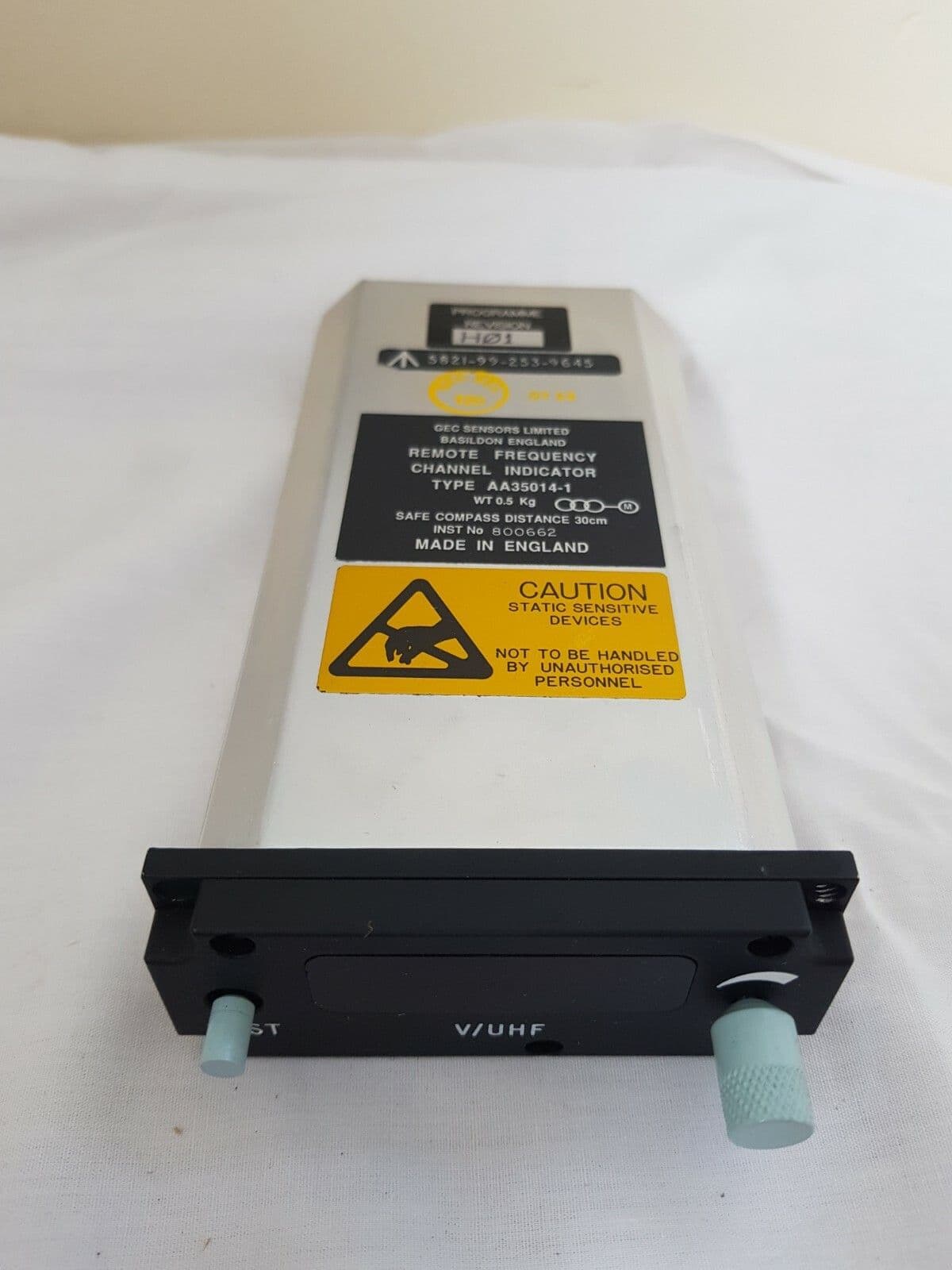Aircraft Remote Frequency Channel Indicator Type AA35-12-1 1R1D