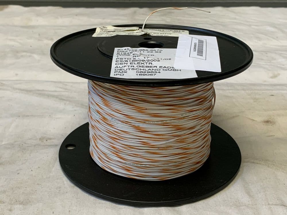 Aircraft Silver Plated Copper Cable Wire M22759/11-22-93 500 FT GR21E