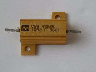 Aluminium Fixed Wire Resistor, 25W, 1.92 Ohms, +/- 1% .HSA25 [3R1E, EC49]