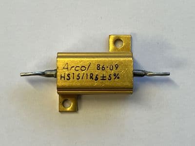 Arcol Aluminium Chassis Mount Fixed Wire Resistor HS15-1R5, 5%, 15W, 1.5 Ohm [3R1C, EC36]