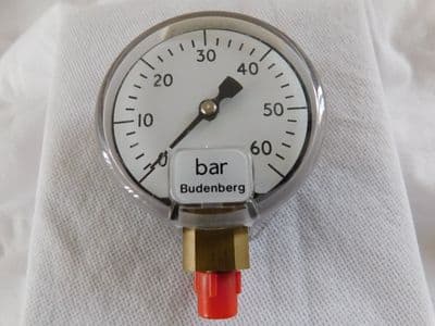 Budenberg 0-60 Bar, 63mm Pressure Gauge, 4TU/4906362 [D5B]