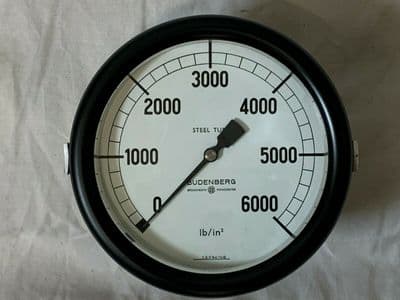 Budenberg Pressure Gauge 0-6000 PSI, 6