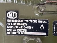 Clansman Radio 16 Line Telephone SwitchBoard With 3 Way Channel Exchange [PL4]