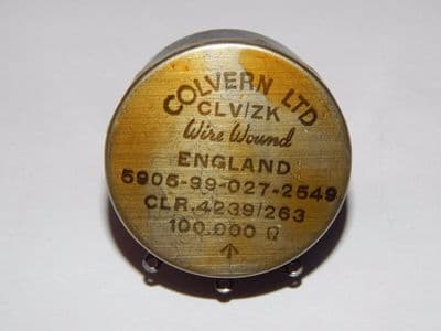 Colvern 100K Ohm, Wire Wound, Potentiometer, CLR.4239/263 [3R1E, EC53]