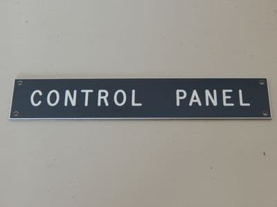 Control Panel Label 16cm x 3cm with Mounting Holes, Part No. 8225 [1R9C]