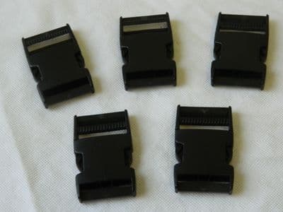 Delrin Black Plastic Side Release Buckles 38mm [1R11B]