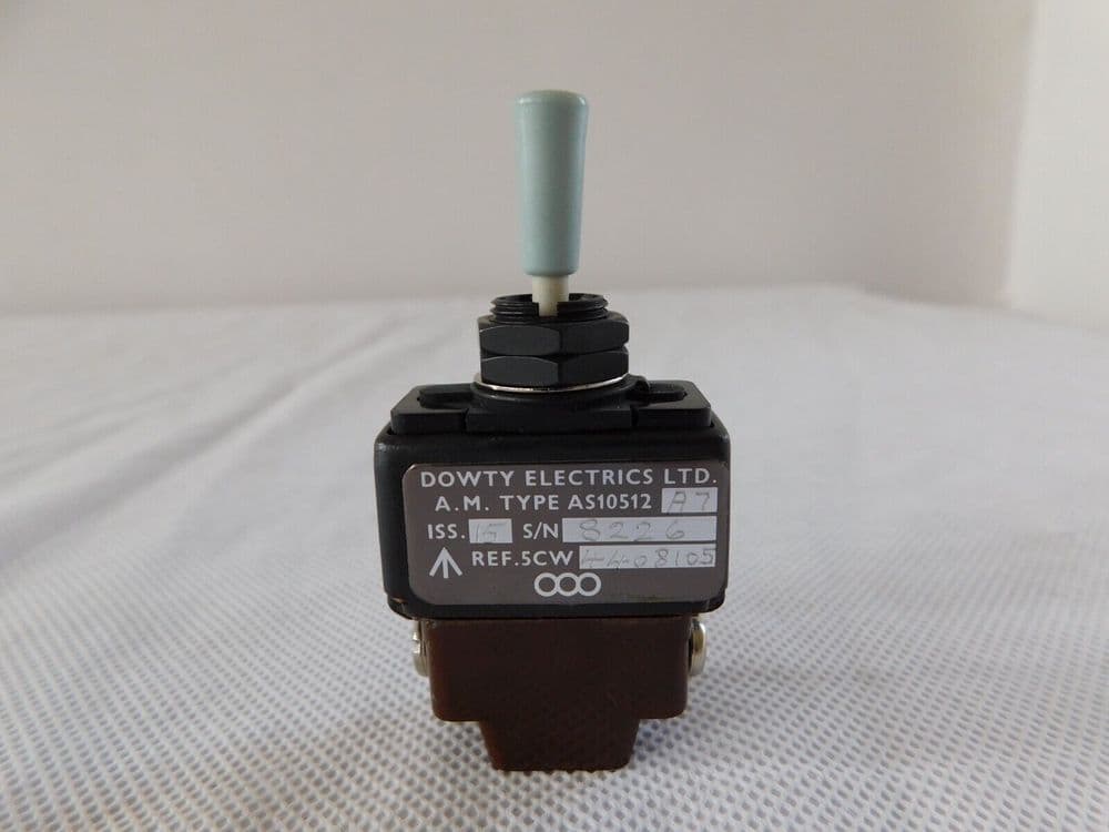 Dowty Aircraft Single Hole Fixing Toggle Switch Type AS 10512A-7 D5C