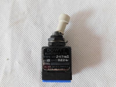 Dowty Electrics Aircraft Toggle Switch, 2 Pole, Type 6512 [D4B]