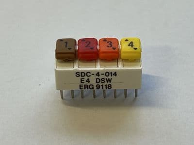 ERG Components SDC-4-014 DIP Switch Slide, SPDT, 100V, 1A [3R1C, EC36]