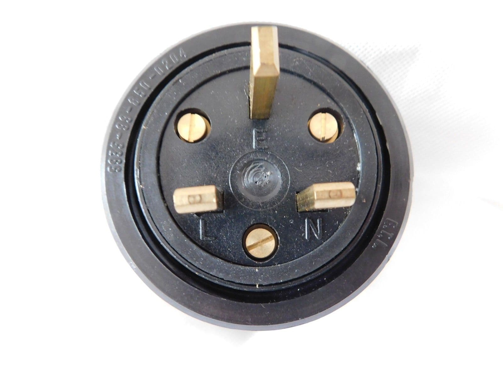 Ex Army Military 3 Pin Right Angle Generator Festoon Plug D8C