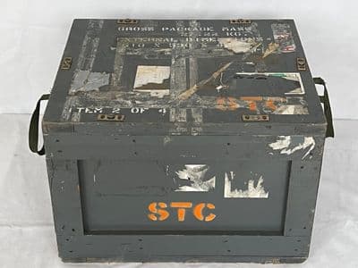 Ex Military Heavy Duty Wooden Transport And Storage Case, TV or Film Prop [PC30]