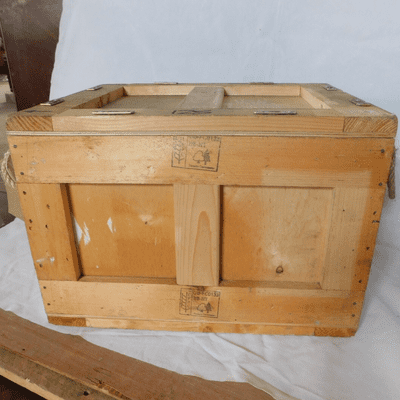 Ex MOD Wooden Storage Transport Case, With Carry Handles, TV Film Prop [PC28]