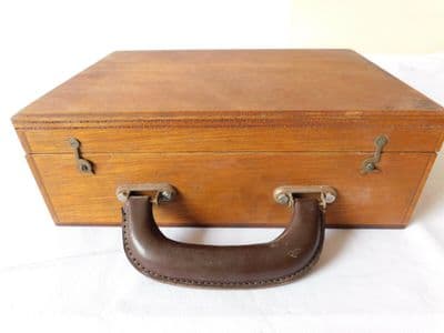 Ex MOD Wooden Storage Transport Case With Lining Inside [1R6E]