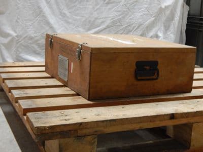 Ex MOD Wooden Transit/Transport Case, 52 x 48 x 19cm, Broken Catch [1R5E]
