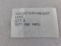 Ex RAF Aircraft 5 x Red Lens Light Knob, Ref No 10AT/9486557 [D6B]