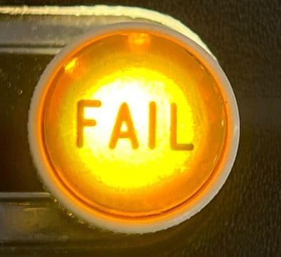 Ex RAF Aircraft Amber NVG 'FAIL' Lens Knob CP18068 [D5D]