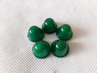 Ex RAF Aircraft Cockpit 5 x Green Lens Light Glass Indicator [D4B]
