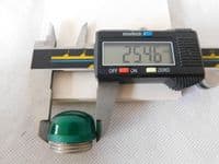 Ex RAF Aircraft Cockpit Green Glass Lamp Lens Indicator Cover [D4C]