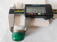 Ex RAF Aircraft Cockpit Green Glass Lamp Lens Indicator Cover [D4C]