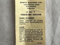 Ex RAF Aircraft Dowty Push To Test Indicator Waring Lamp MK2D, 7647.Y [1R8C]