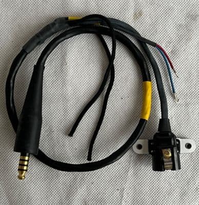 Ex RAF Aircraft Flying Helmet Downlead With Bracket, New [1R8C]