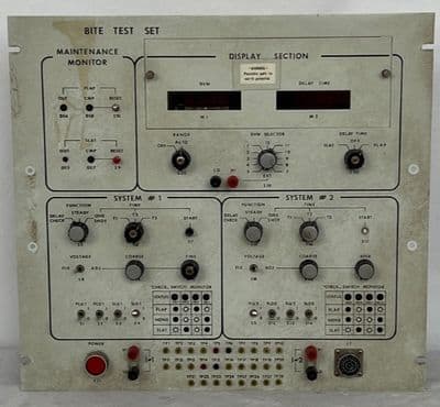 Ex RAF Aircraft Front Panel Bite Test Set, Tv/Film Prop [D4E]