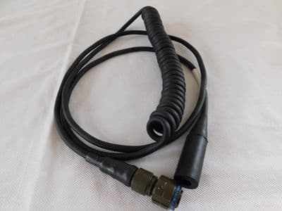 Ex RAF Aircraft Headset Intercom Lead To 13 Pin Connector [D5C]