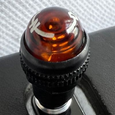 Ex RAF Aircraft Illuminated Dimmer Cap Indicator Lens, Amber [D4D]