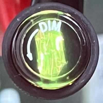 Ex RAF Aircraft Illuminated Dimmer Cap Indicator Lens Knob, Green [1R8B1]