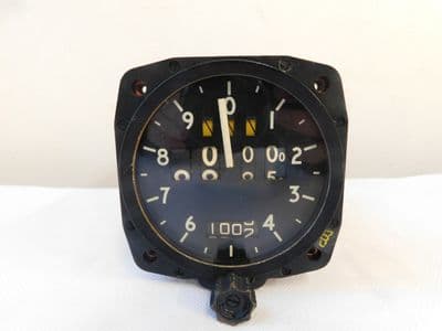 Ex RAF Aircraft Sensitive MK22G Altimeter Range 60,000 FT, Ref 6A/9453 [1R7B]