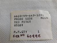 Ex RAF Aircraft Side Mounted Pitot Tube, Model 853BT [D5C]