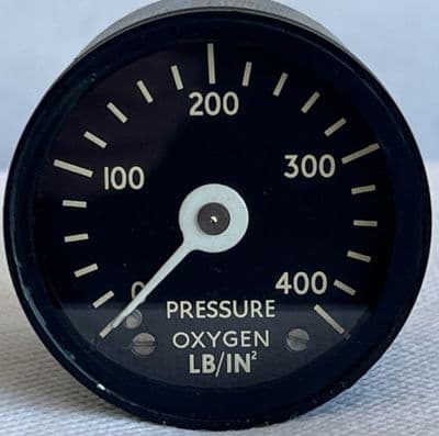 Ex RAF Aircraft Smiths Oxygen Pressure Indicator Gauge, OP7600 [D4D]