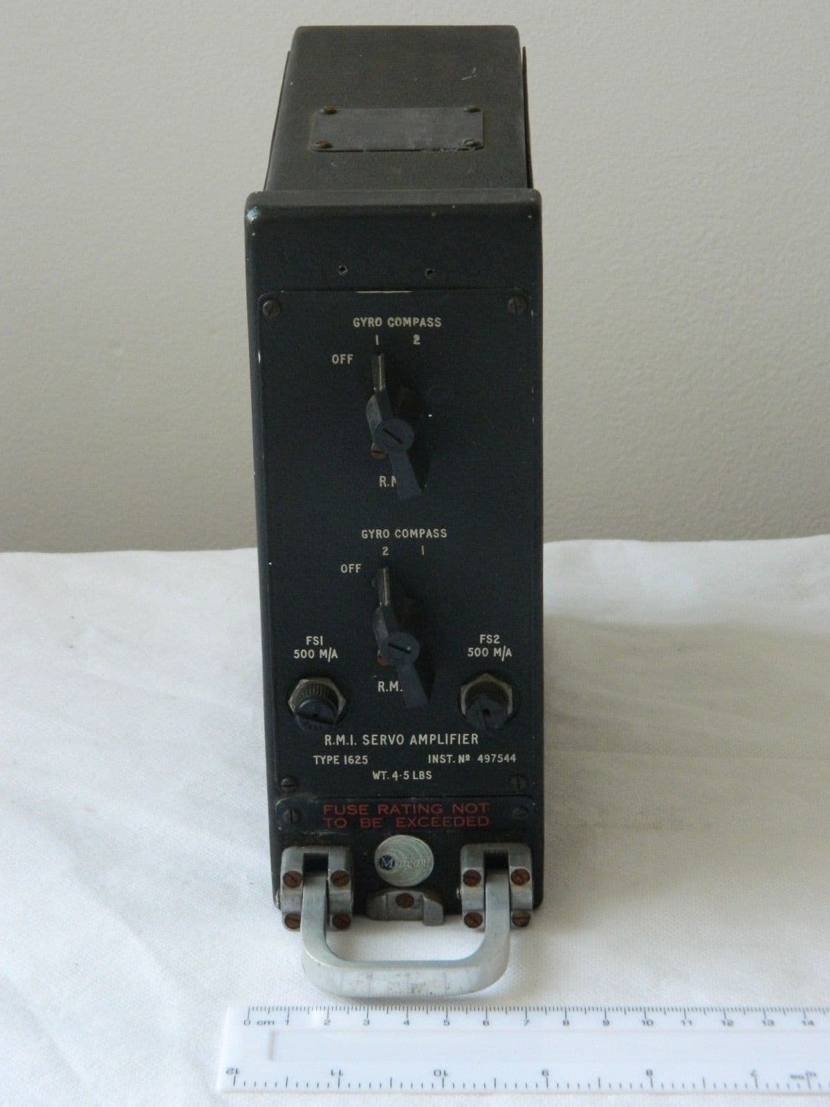 Rcraft Rmi Ex RAF Comet Aircraft ADF-VOR RMI Servo Amplifier Unit Type 1625 1R15B