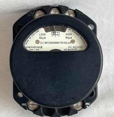 Ex RAF DC Microammeter Relay, Sangamo Weston Ltd [1R7B2]