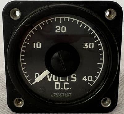 Ex RAF DC Voltmeter 0-40 Volts, Sangamo Weston Ltd [D6C]