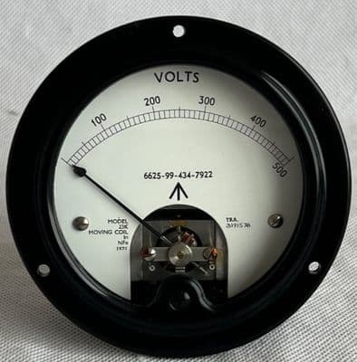 Ex RAF DC Voltmeter Moving Coil 0-500 Volts [1R8C]