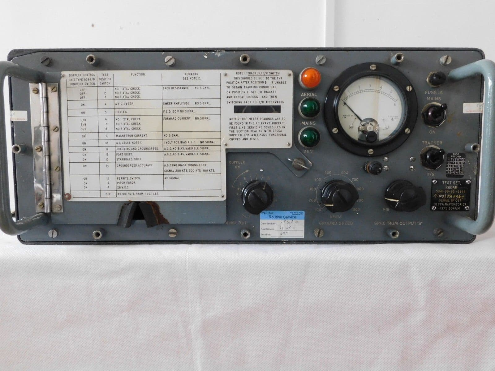 Ex RAF Decca Radar Test Set Type 6047/M PL1