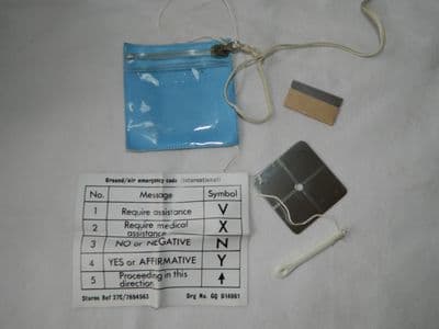 Ex RAF Heliograph Mirror from Life Preserver Jacket [1R9D]