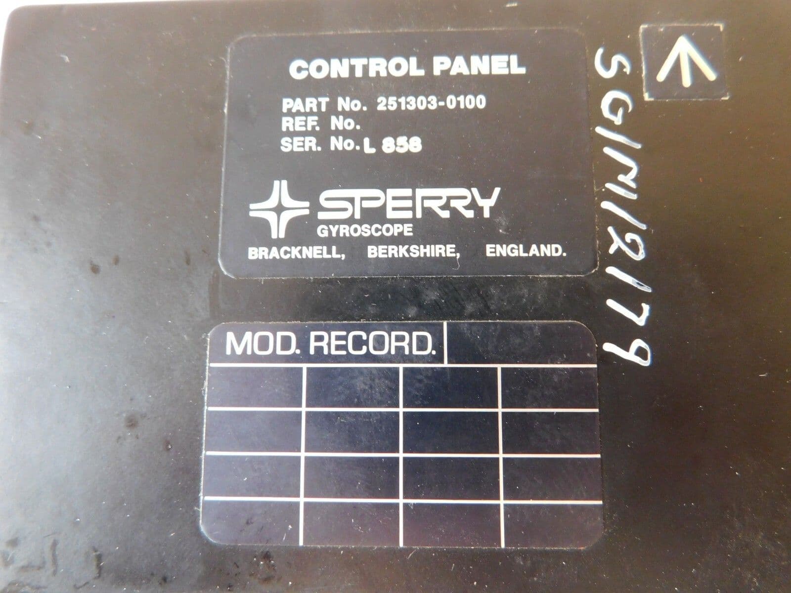Ex RAF Nimrod Aircraft Compass Controller Panel Part No 251303-0100 1R5C